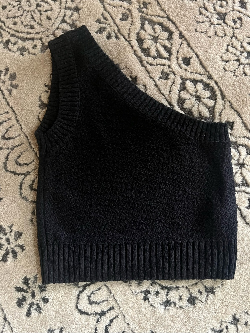 Madewell Black One-Shoulder Knit Sweater